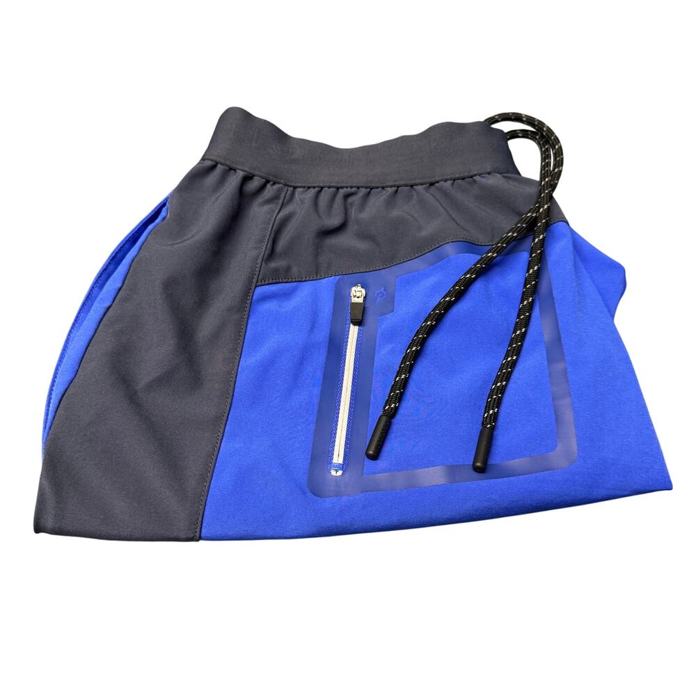 Peloton Shorts Mens Medium Lined Blue 5" Inseam Elastic Waist + Pockets Gym